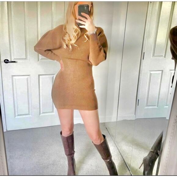 ZARA BLOGGER FAVORITE 100% WOOL DRESS LIMITED EDITION - Picture 4 of 10